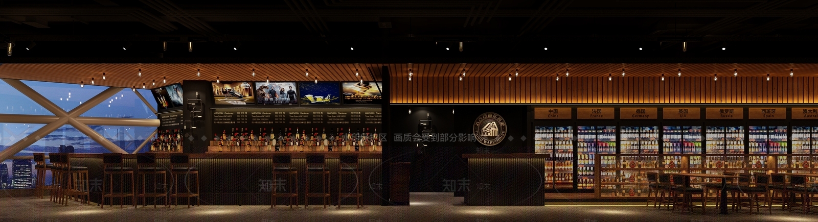 现代餐酒吧3D模型下载【ID:1145501266】