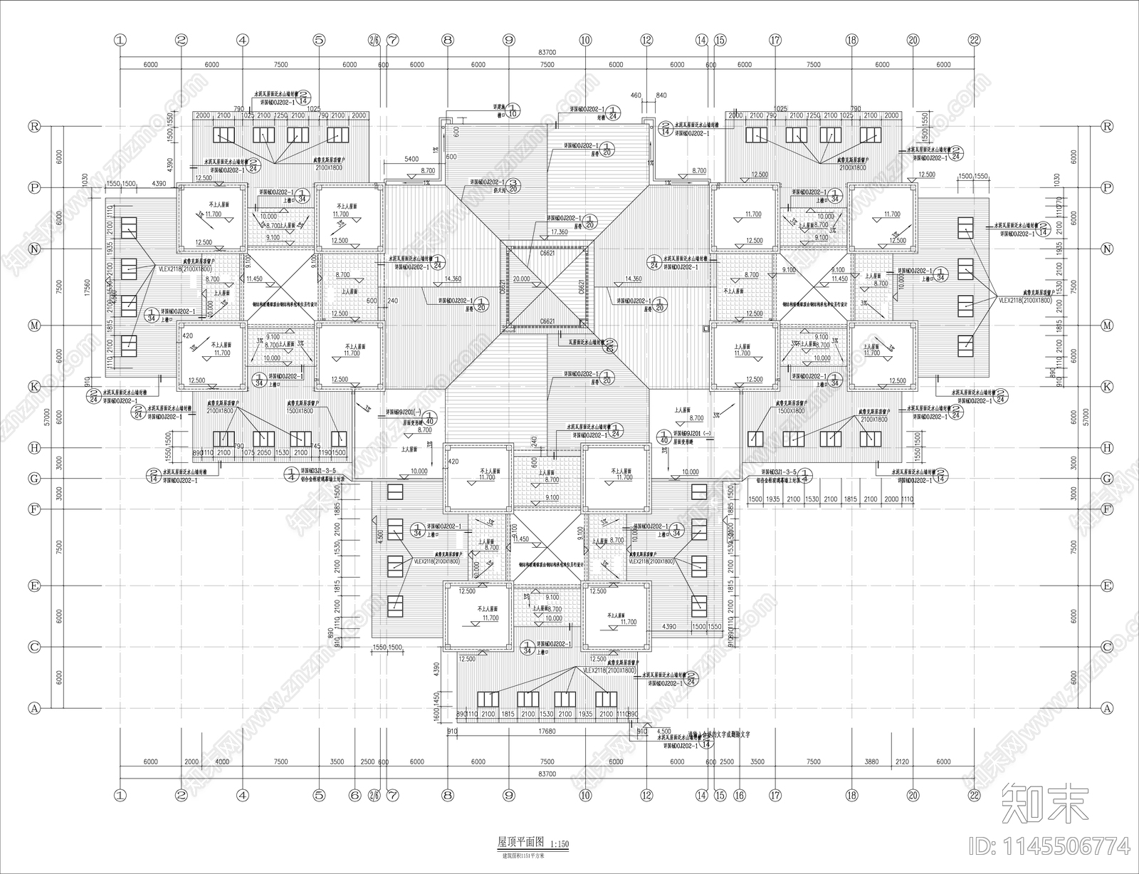 办公楼建筑cad施工图下载【ID:1145506774】