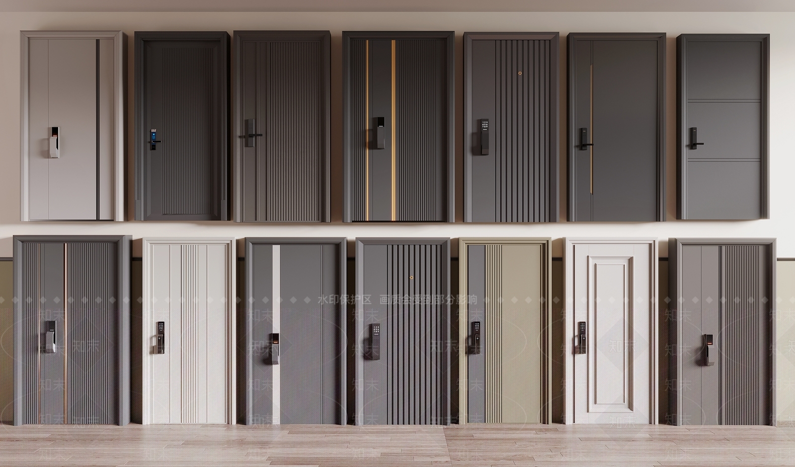 现代入户门3D模型下载【ID:1145509898】