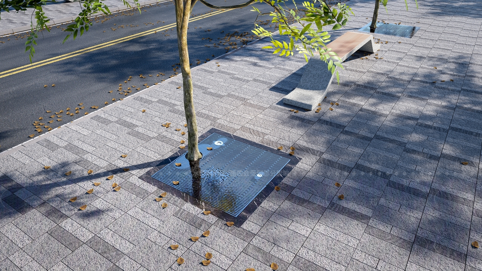 现代景观树篦子SU模型下载【ID:1145513179】