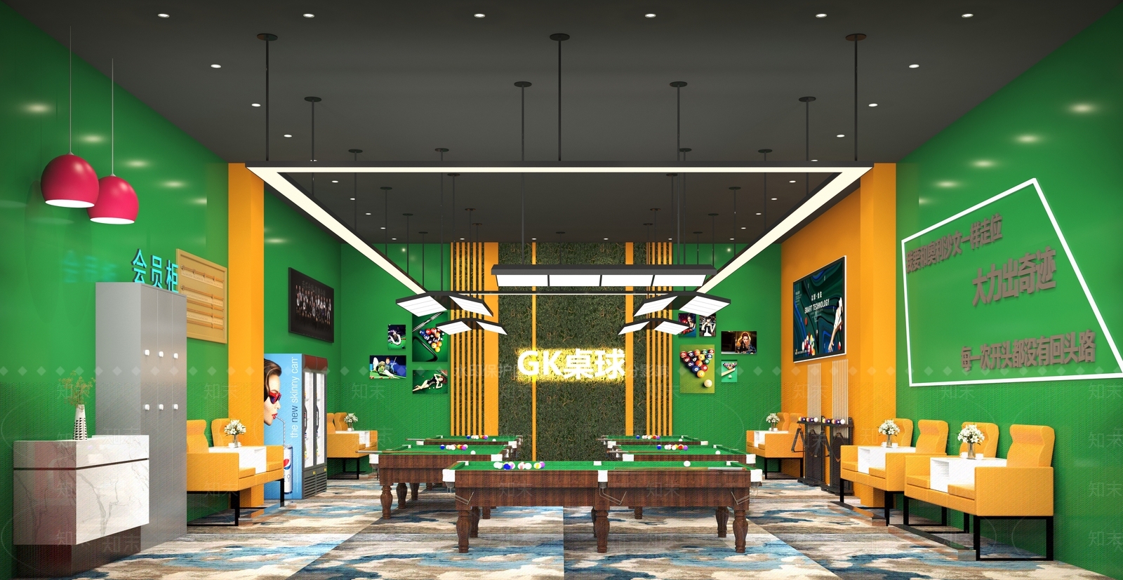 现代台球室3D模型下载【ID:1145515469】
