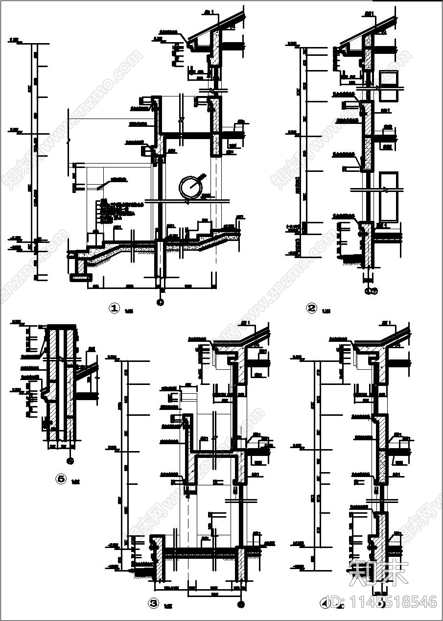 二层欧式别墅建筑cad施工图下载【ID:1145518546】