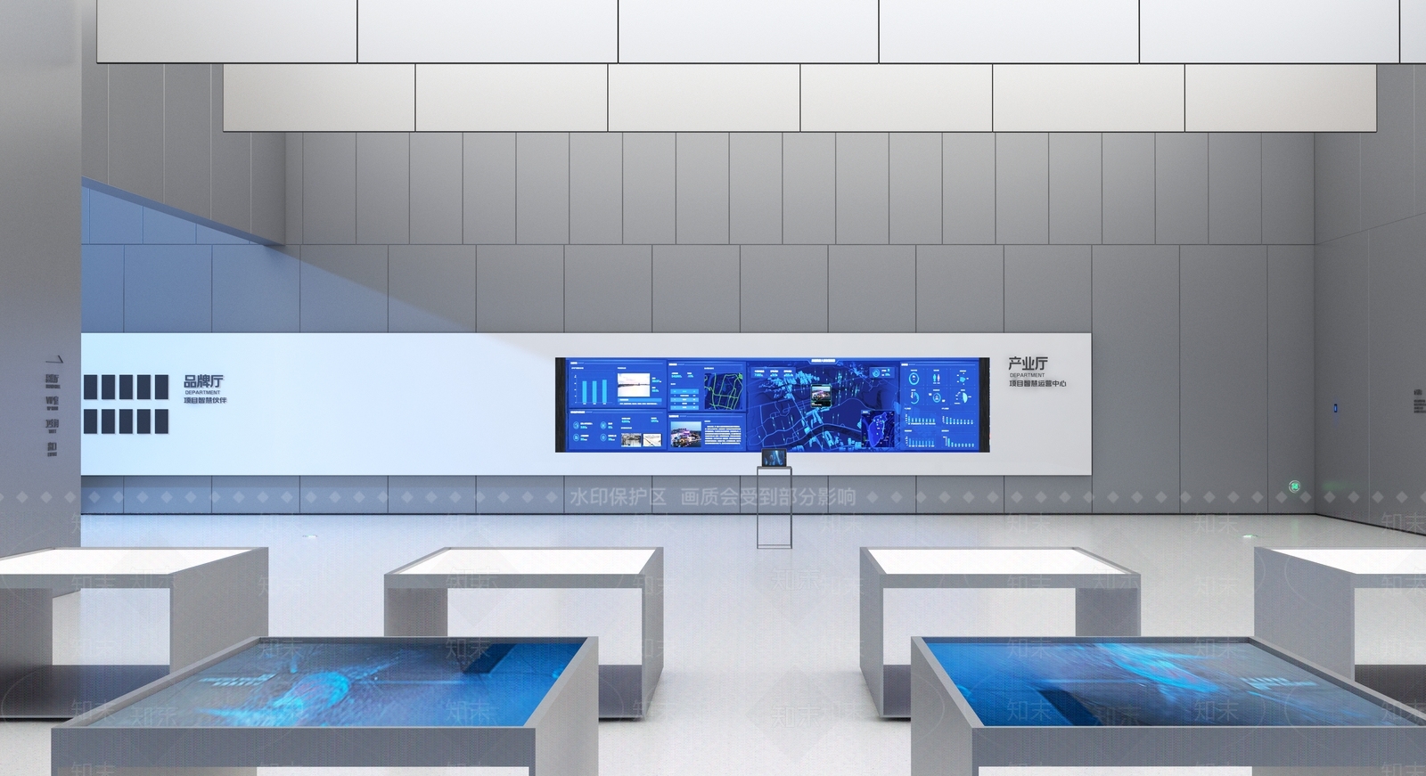 现代科技展厅SU模型下载【ID:1145520765】