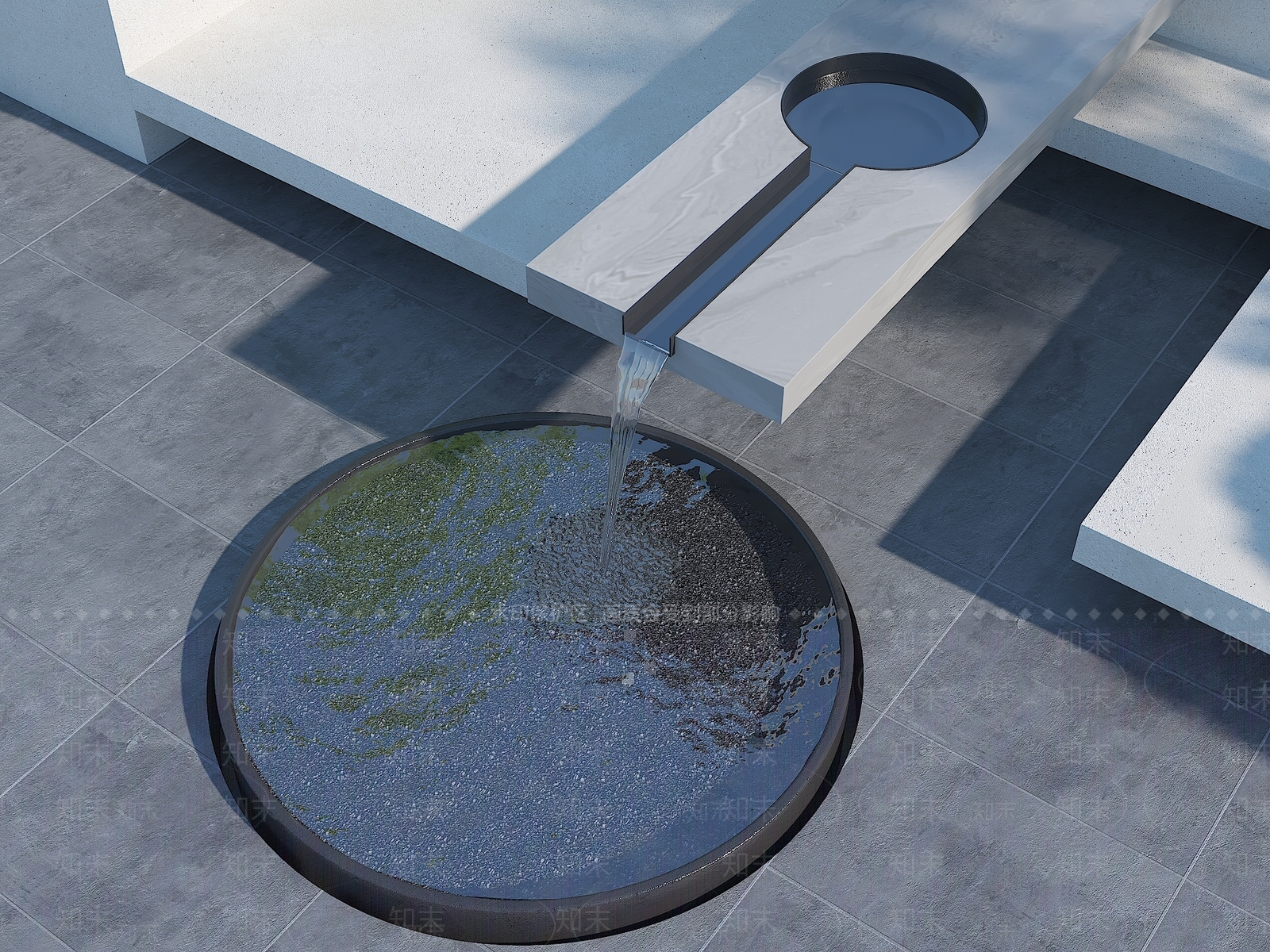 现代水池景观3D模型下载【ID:1145524593】