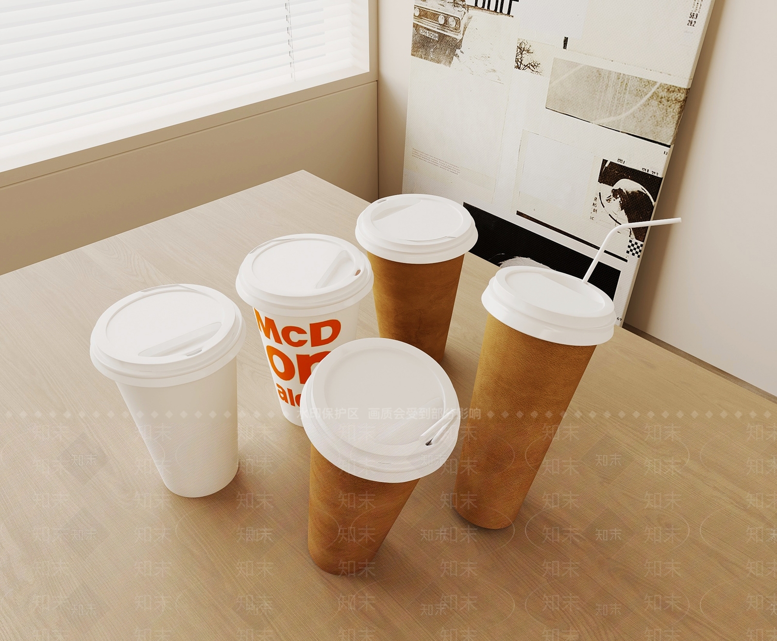 奶茶杯子3D模型下载【ID:1145526288】