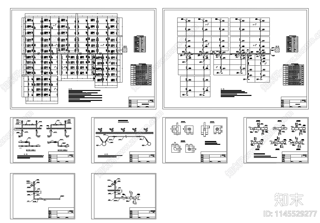 地埋式滴灌平面节点图cad施工图下载【ID:1145529277】