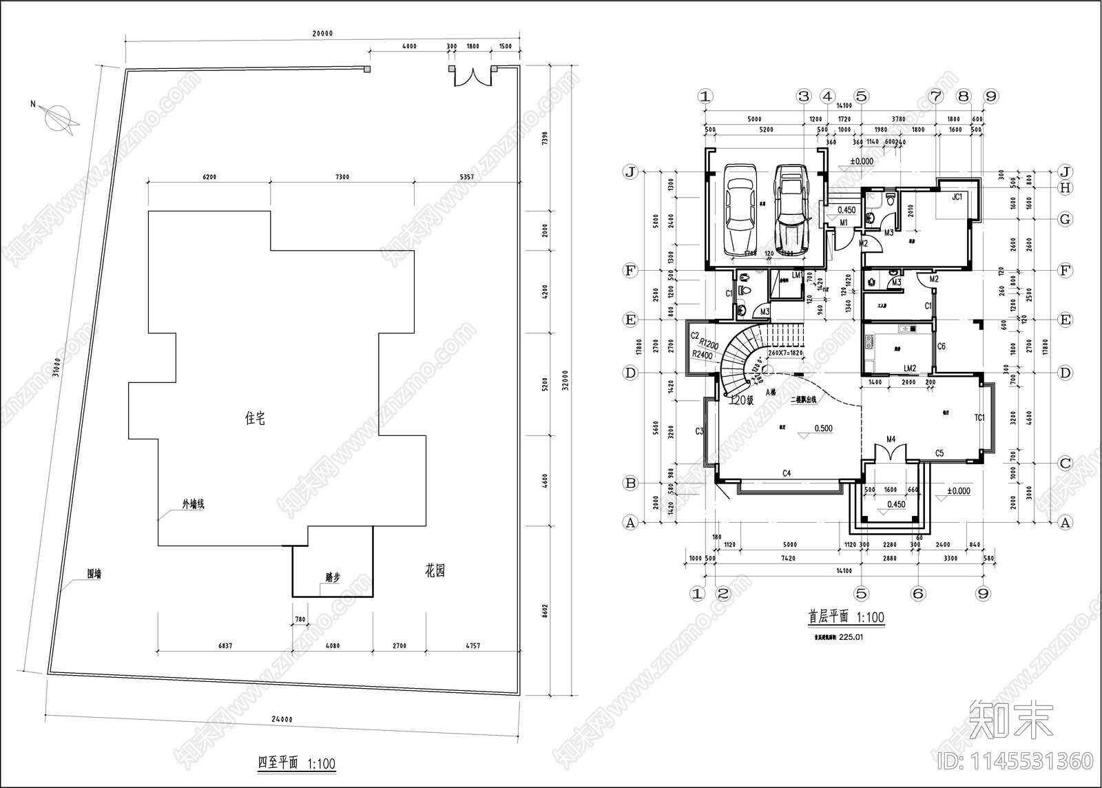 200平别墅建施图施工图下载【ID:1145531360】