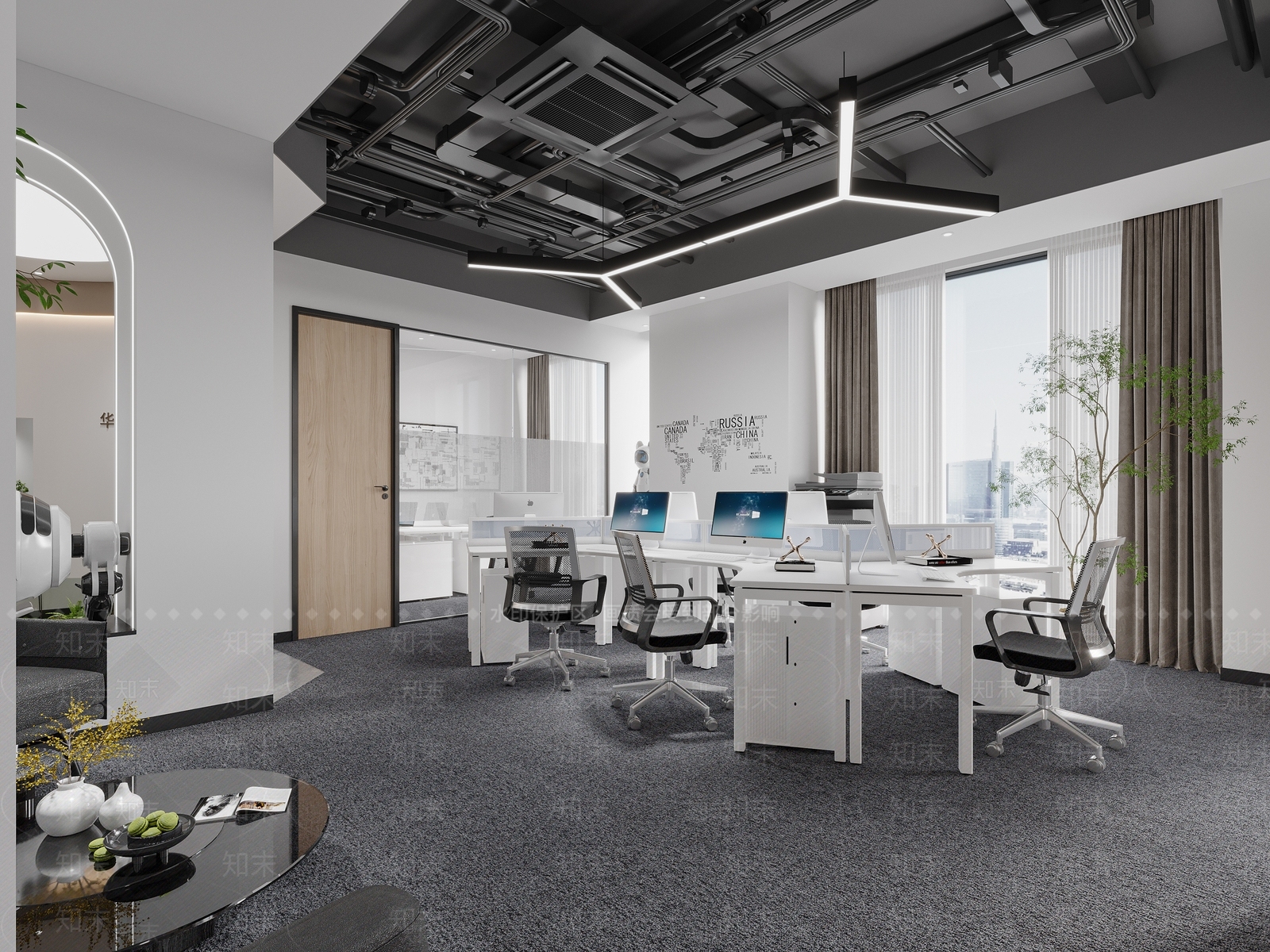 现代休息区3D模型下载【ID:1214044363】