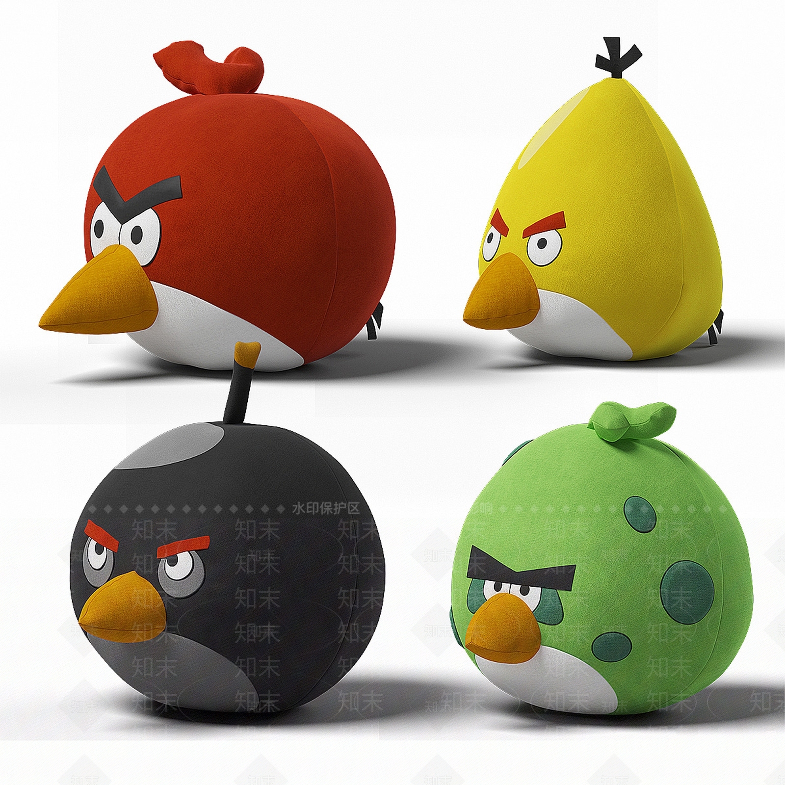 愤怒的小鸟手办玩具3D模型下载【ID:1145536601】