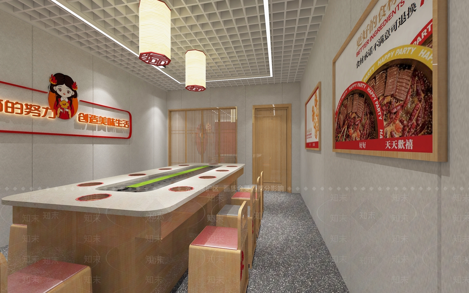 新中式火灵儿火锅店3D模型下载【ID:1145539308】
