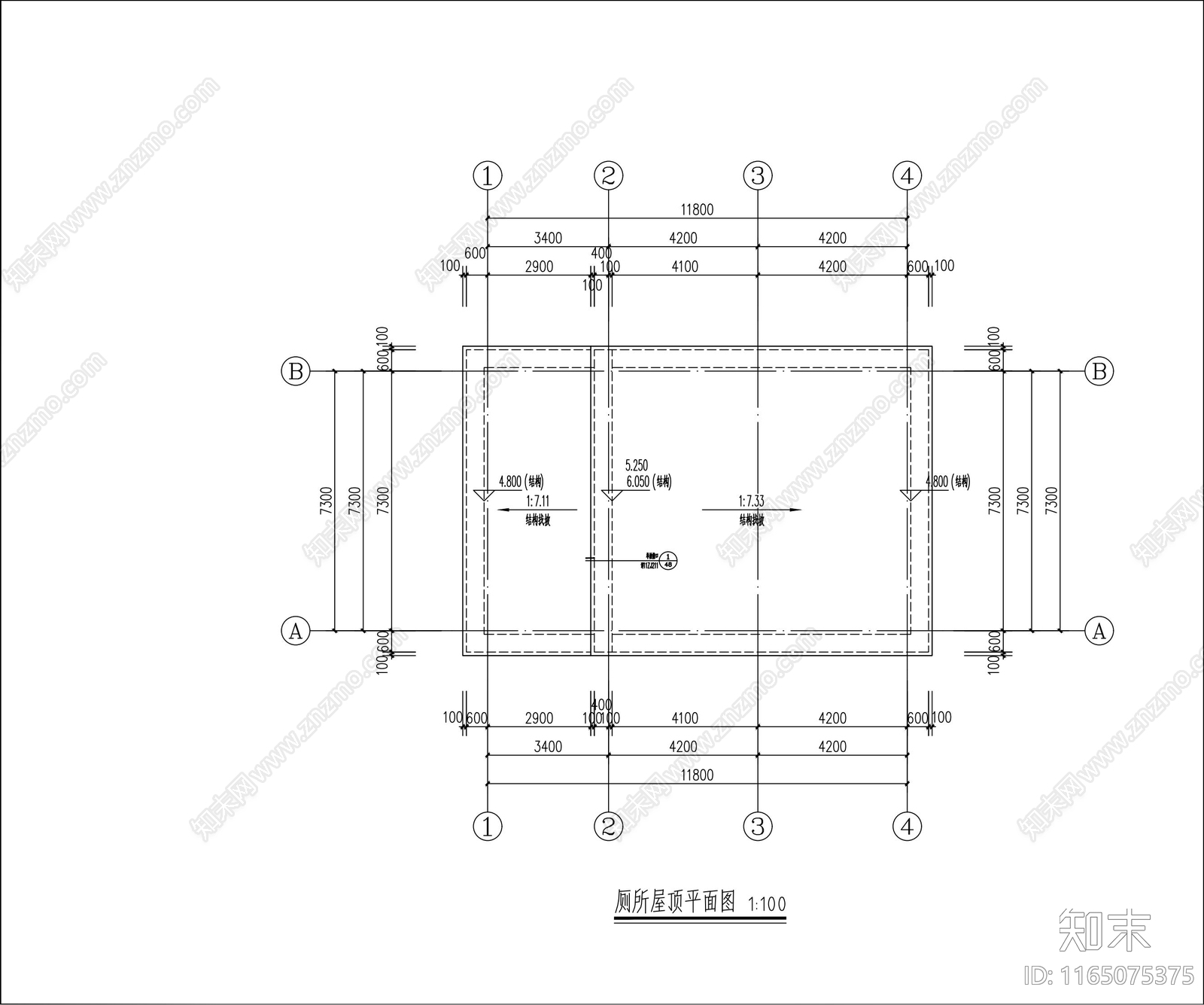 现代公厕cad施工图下载【ID:1165075375】