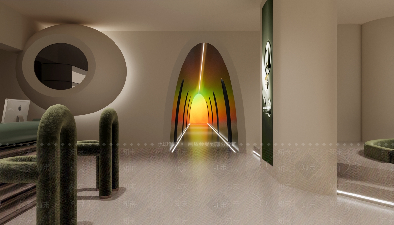 现代接待室3D模型下载【ID:1214044548】