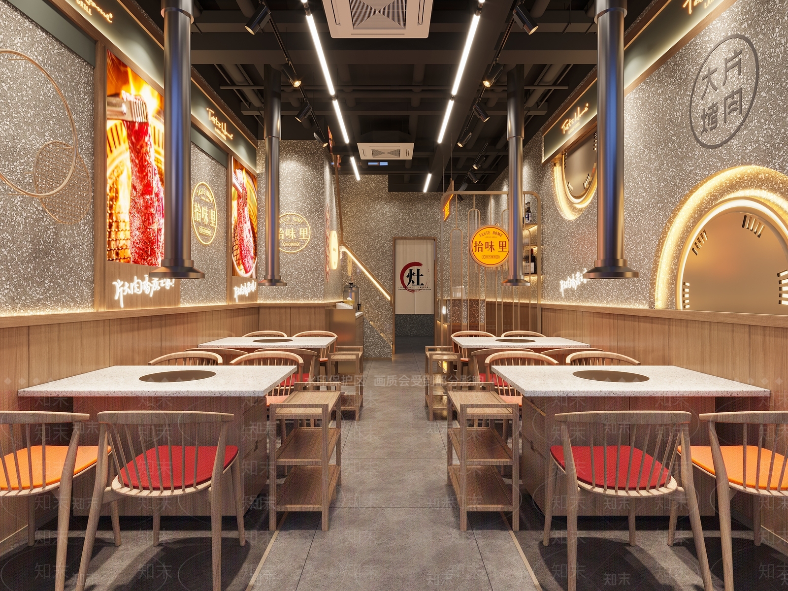 现代火锅店3D模型下载【ID:1214044825】