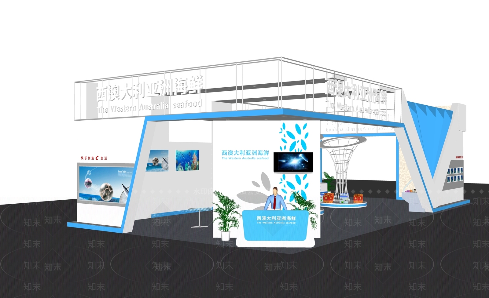 现代商业展厅SU模型下载【ID:1145554234】