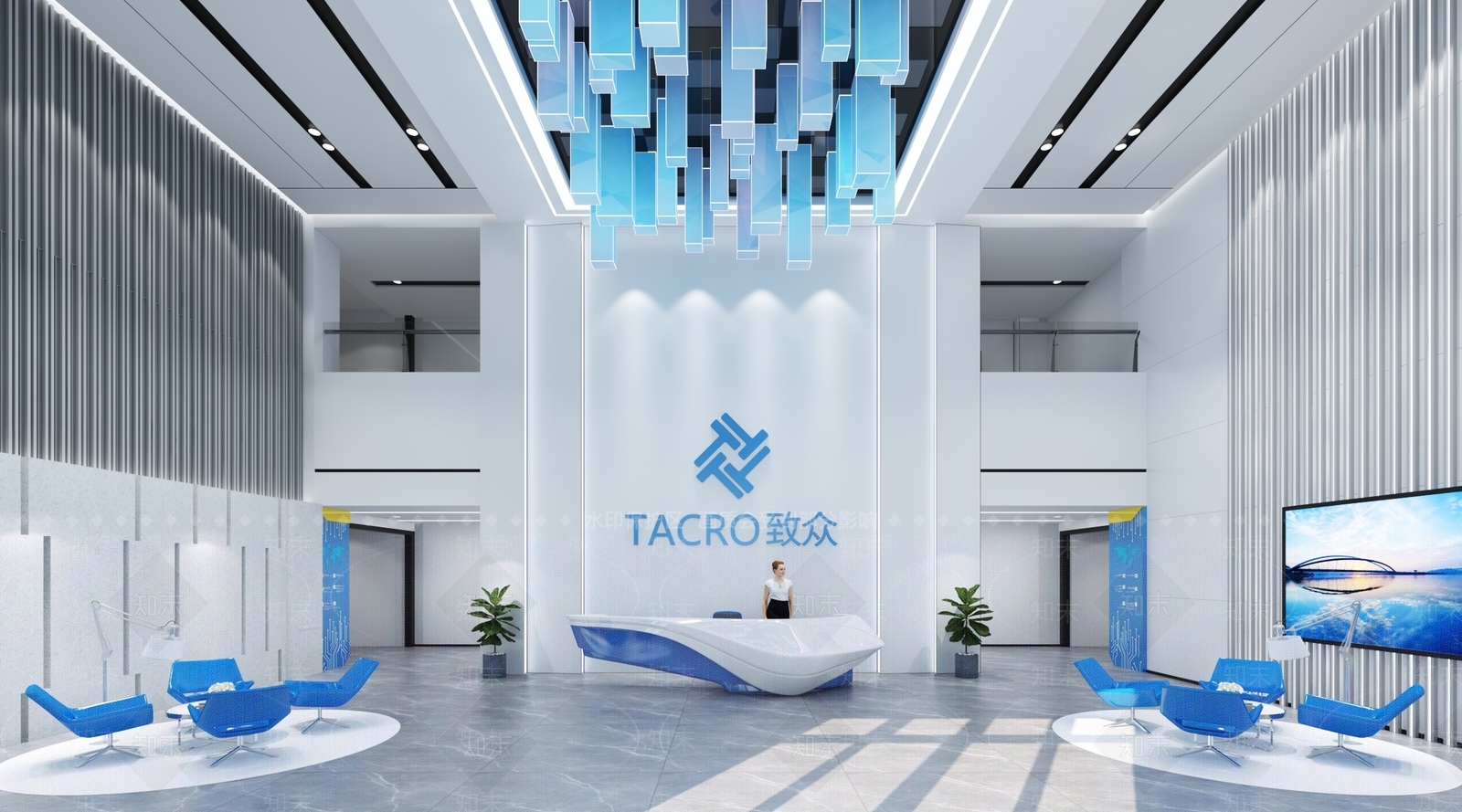 现代科技公司大堂3D模型下载【ID:1145554968】