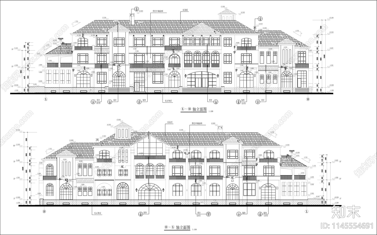 化工研究所专家办公楼建筑施工图施工图下载【ID:1145554691】