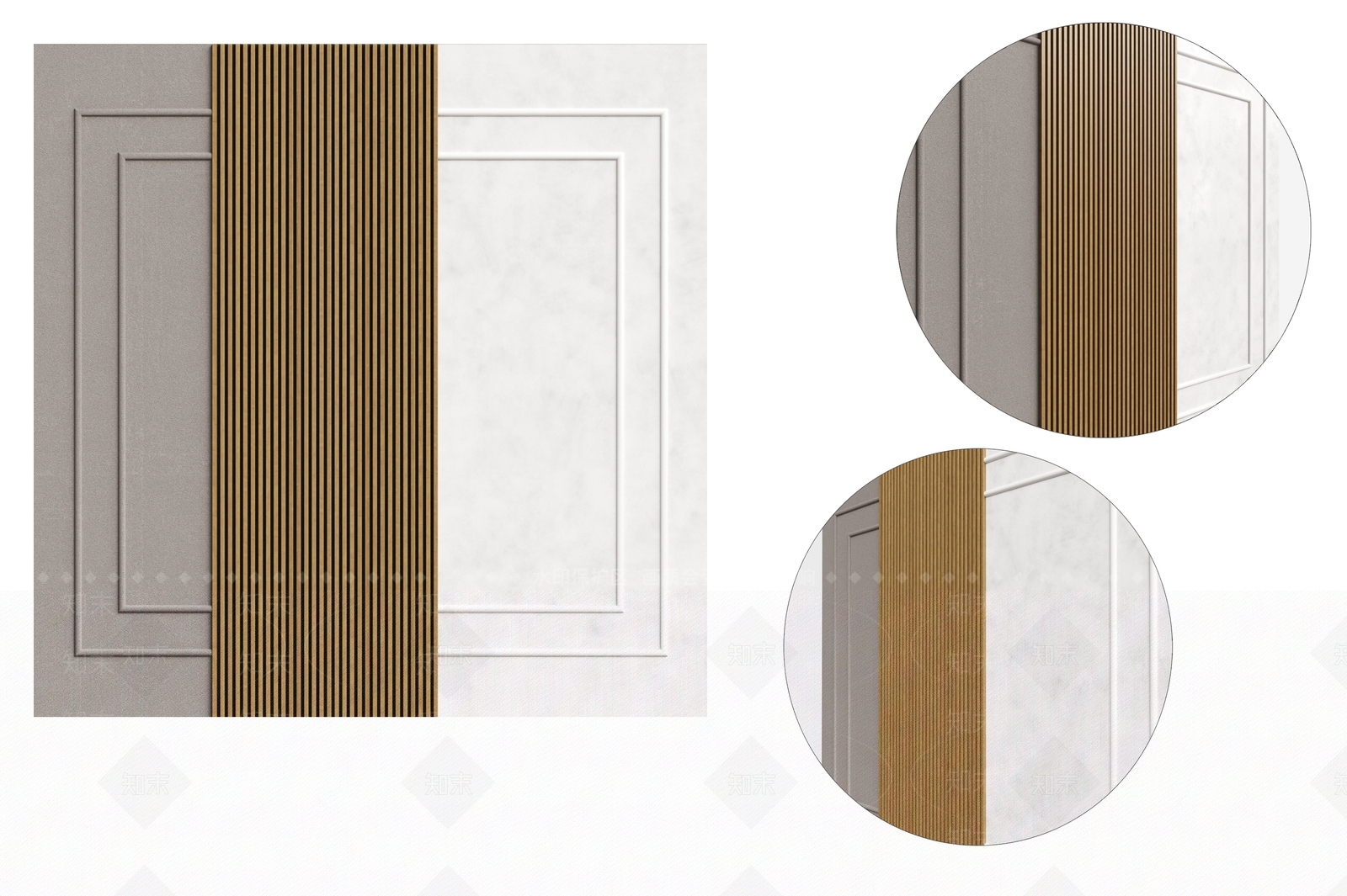 北欧沙发背景墙3D模型下载【ID:1145554749】