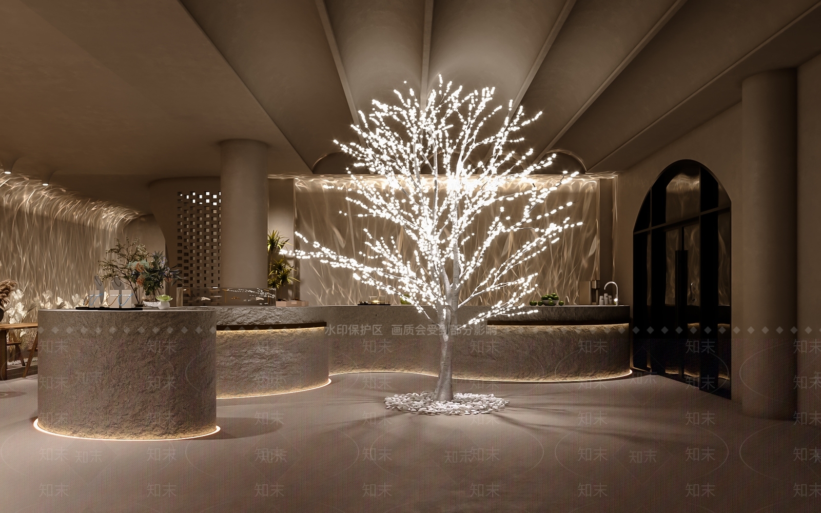 侘寂风珠宝店3D模型下载【ID:1145557882】