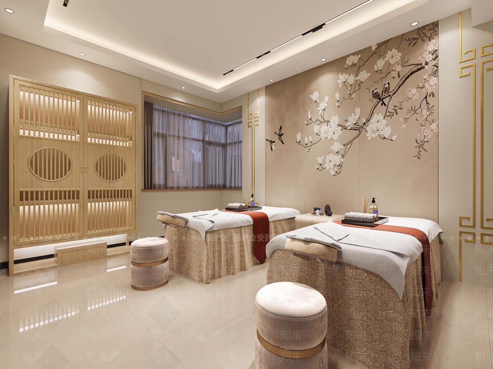 新中式美容SPA店3D模型下载【ID:1145561941】