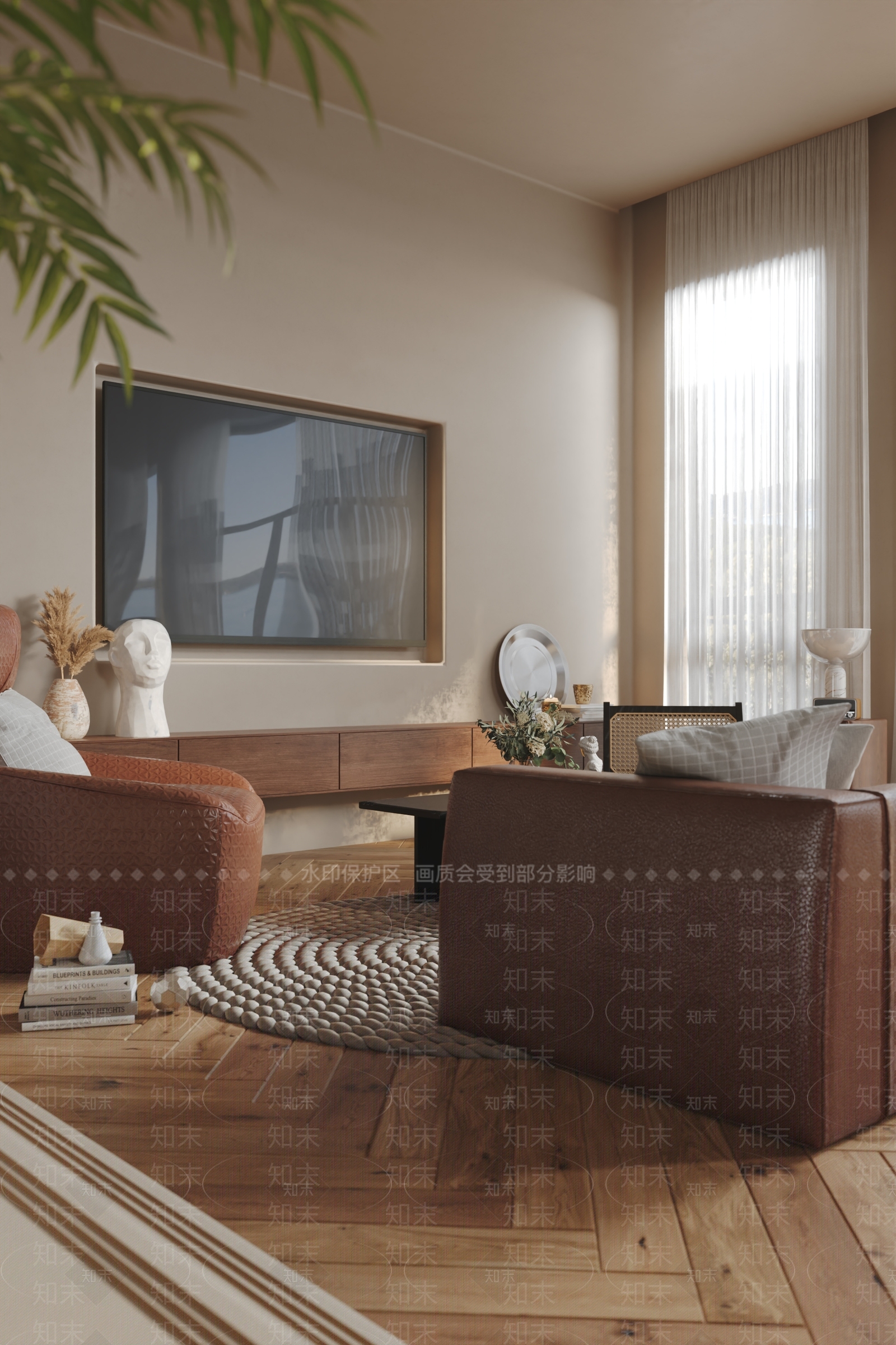 侘寂客厅3D模型下载【ID:1145561169】_知末3d模型网