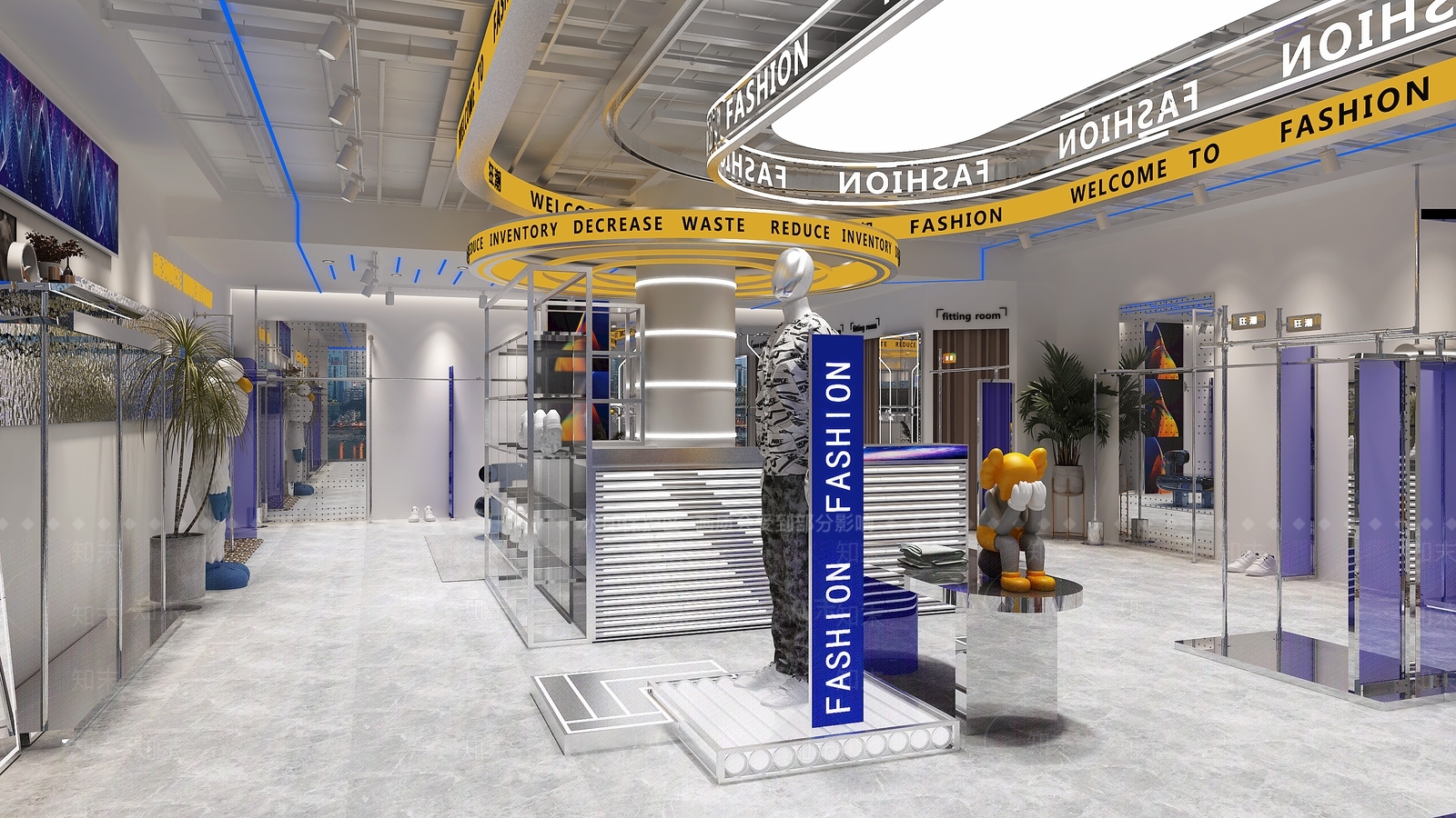 现代服装鞋店3D模型下载【ID:1145563394】
