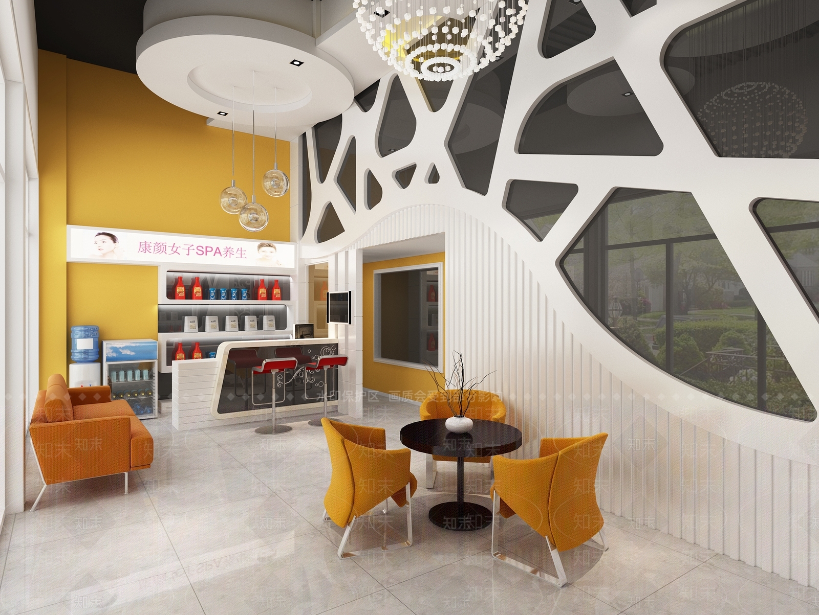 现代美容spa店3D模型下载【ID:1145563515】