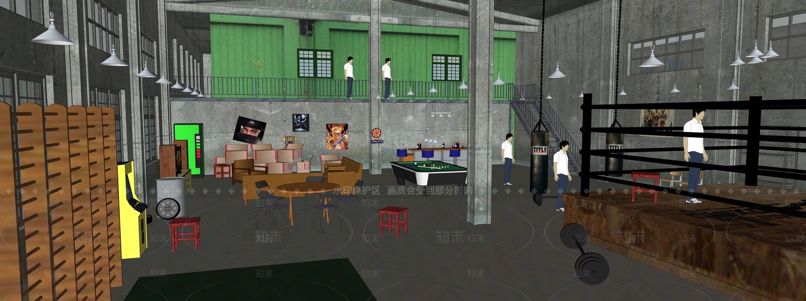工业仓库场景SU模型下载【ID:1145568584】