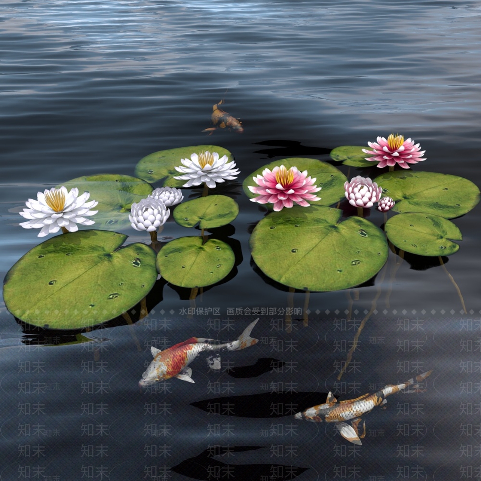 水生类SU模型下载【ID:1145571464】
