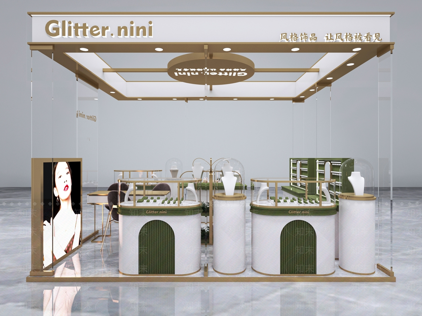 现代珠宝店3D模型下载【ID:1145574855】