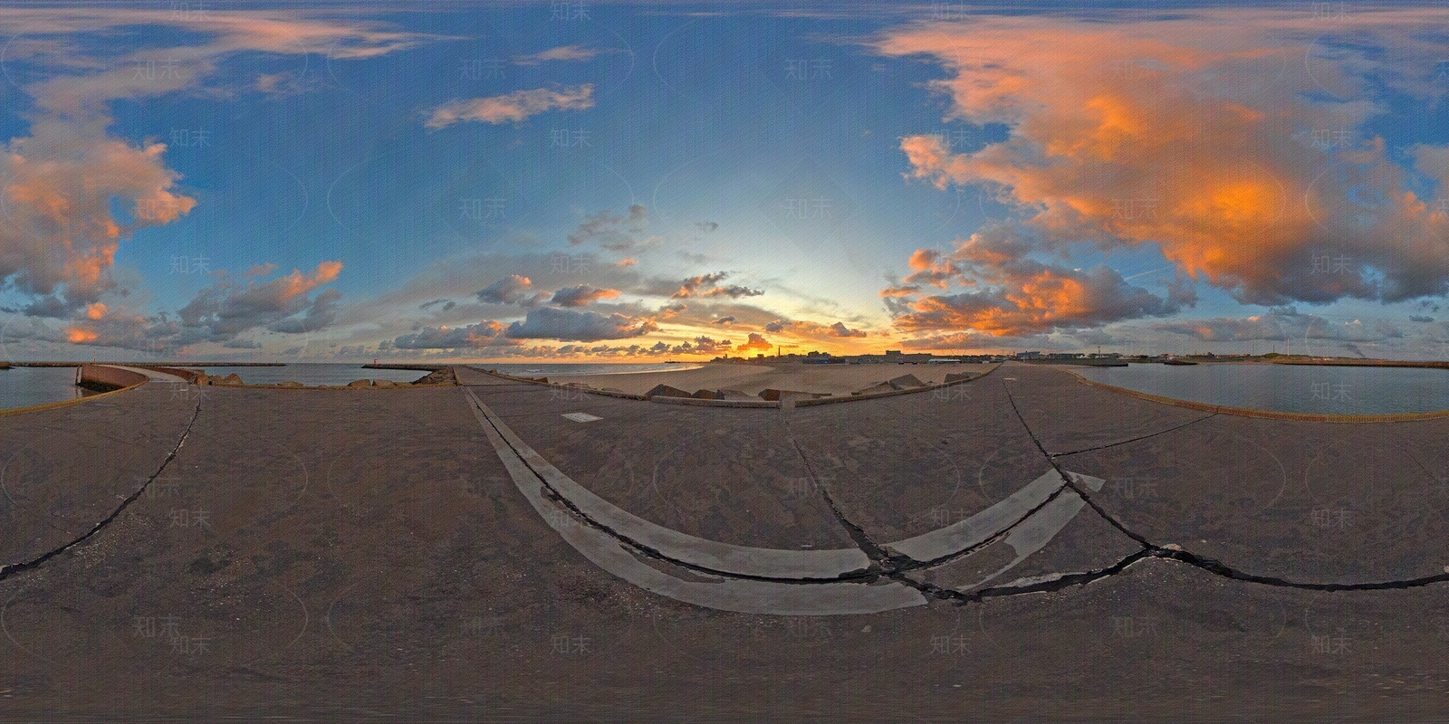 黄昏外景天空HDR贴图下载【ID:1145575957】