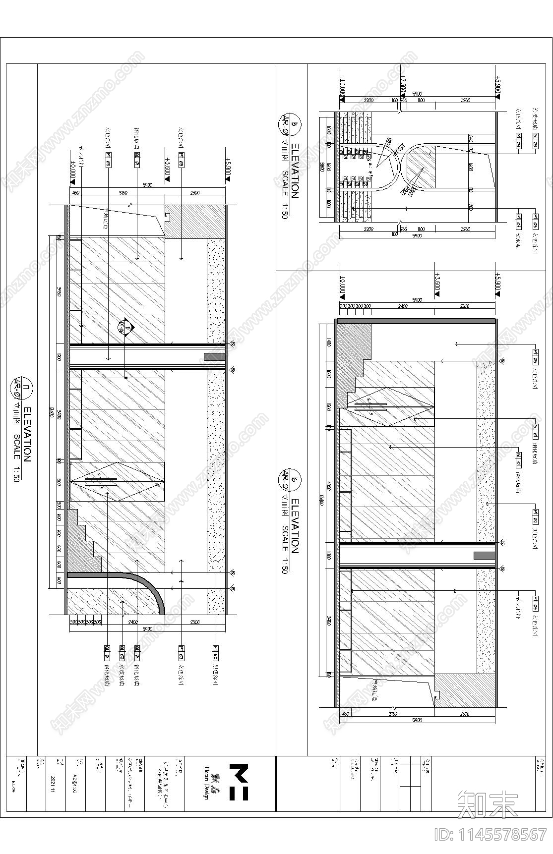 艺术中心室内施工图下载【ID:1145578567】