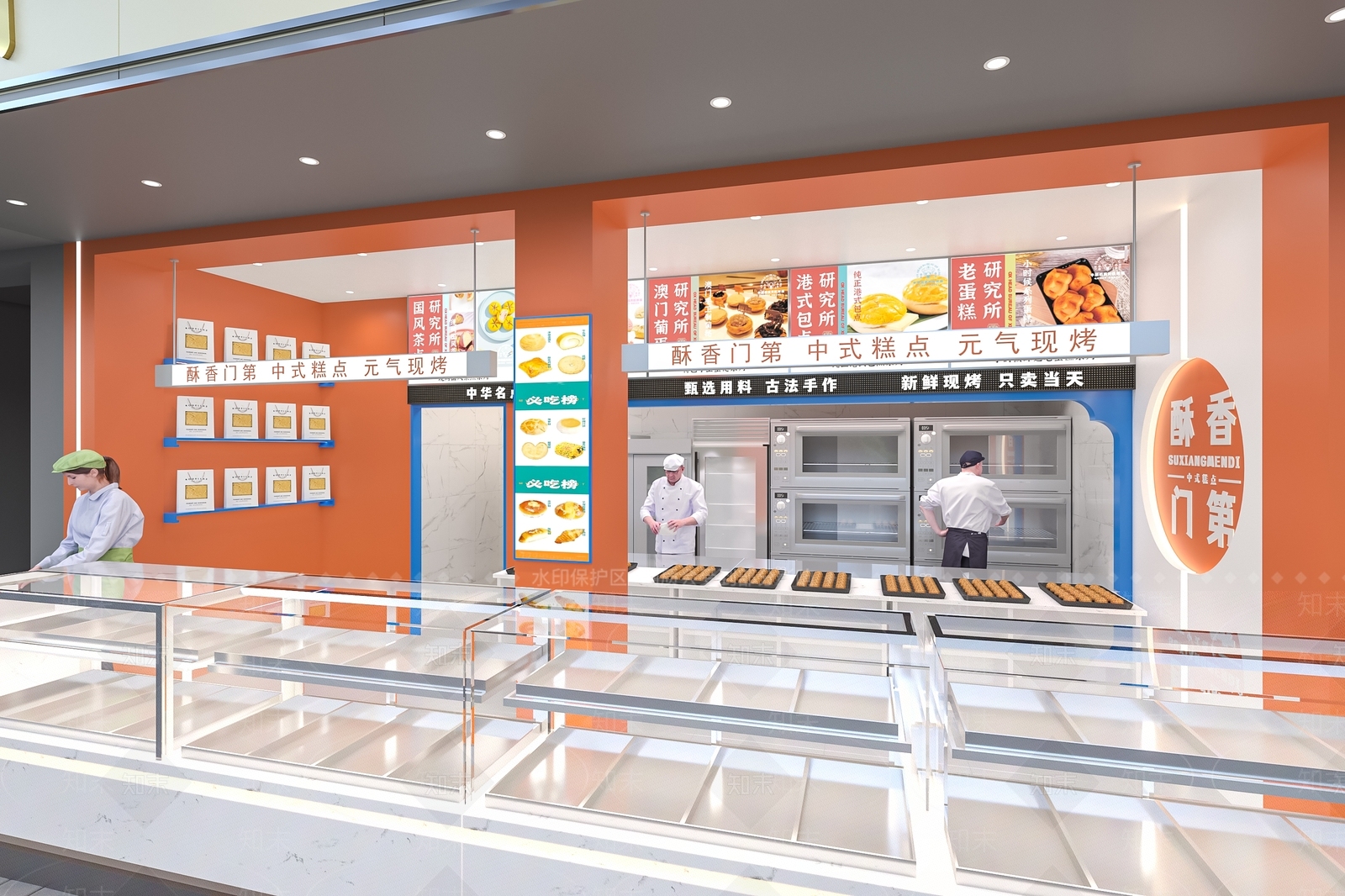 现代甜品面包店3D模型下载【ID:1145581910】