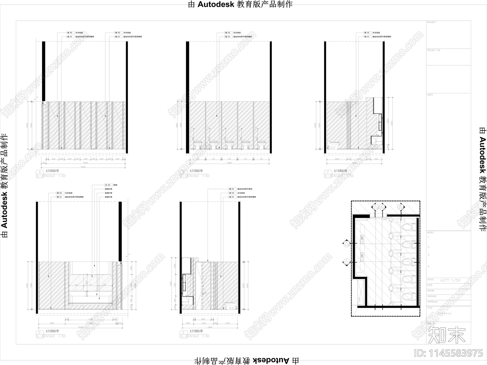 1600㎡智慧餐厅火锅店室内cad施工图下载【ID:1145583975】