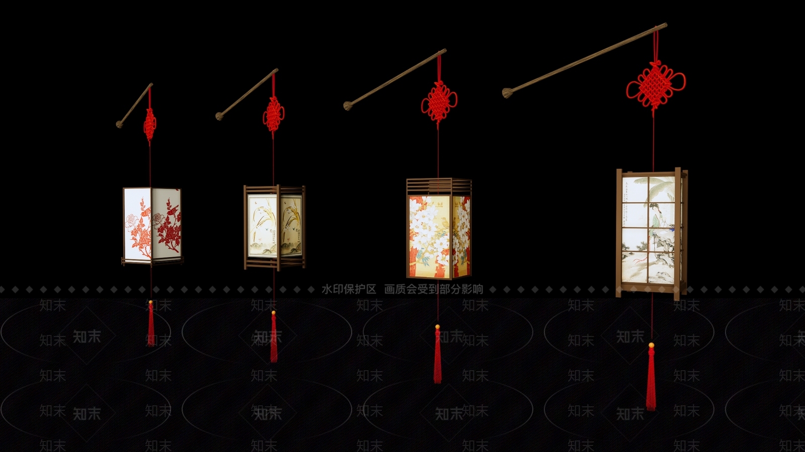 中式宫灯SU模型下载【ID:1145584212】