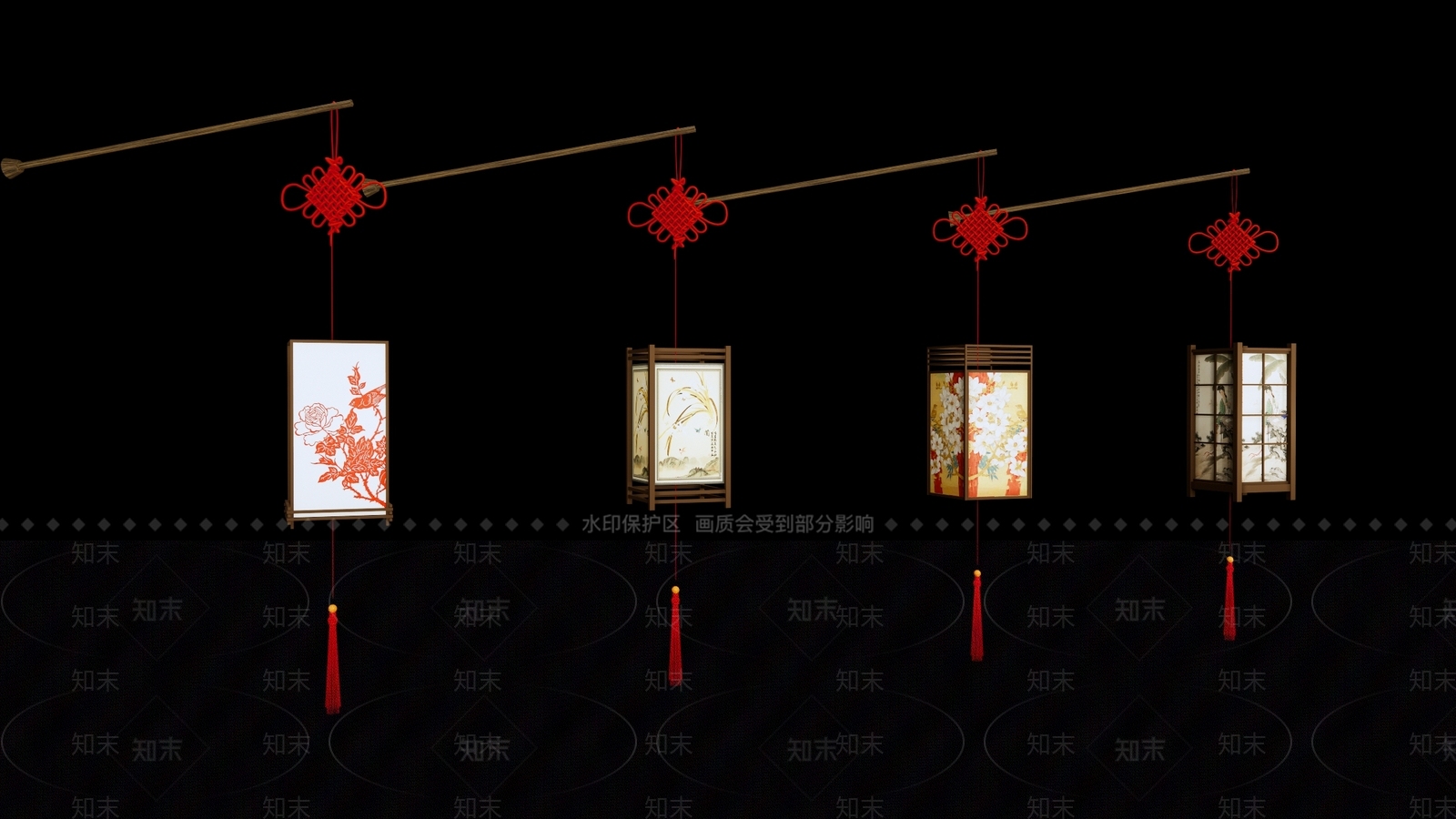 中式宫灯SU模型下载【ID:1145584212】