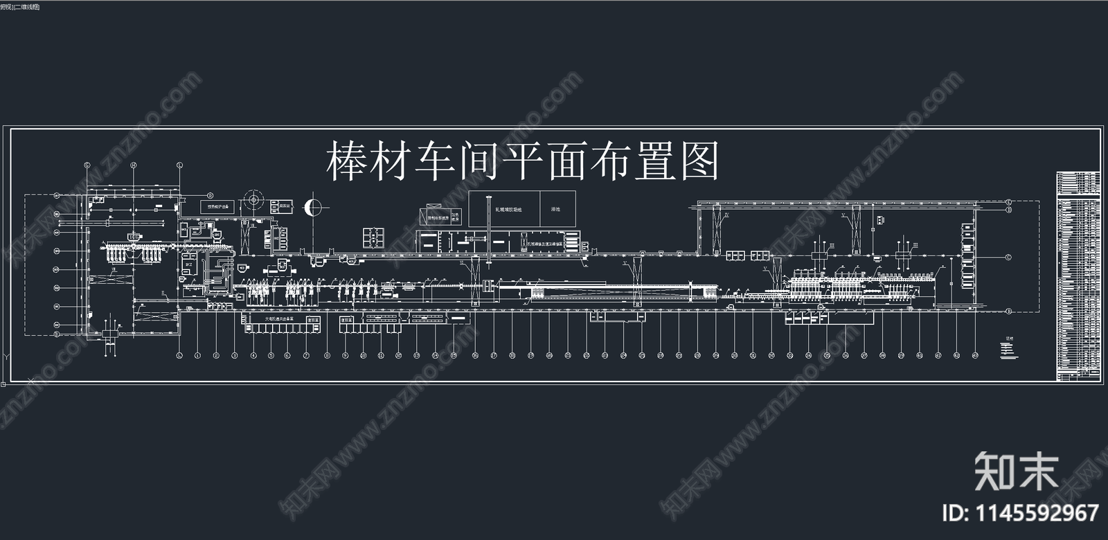 最新工广车间生产线布局CAD图纸施工图下载【ID:1145592967】