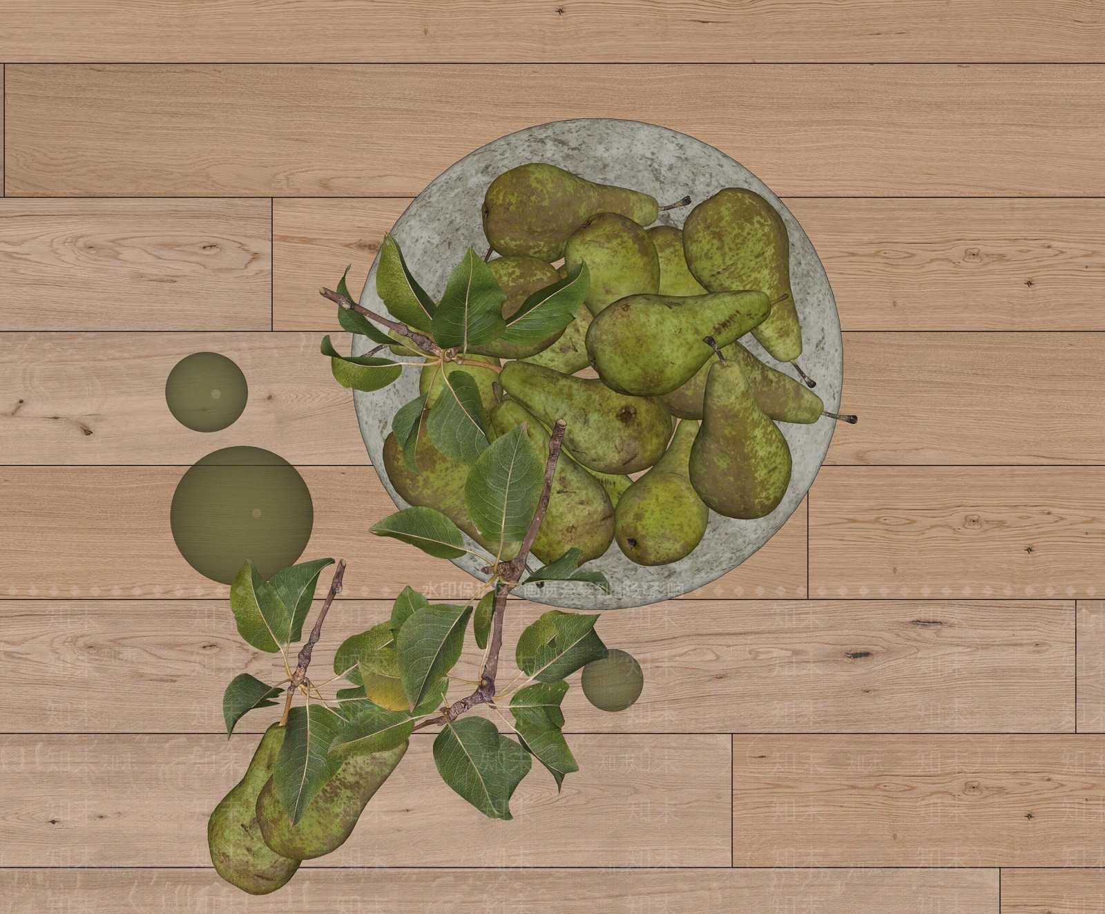 梨子水果盘SU模型下载【ID:1145592687】