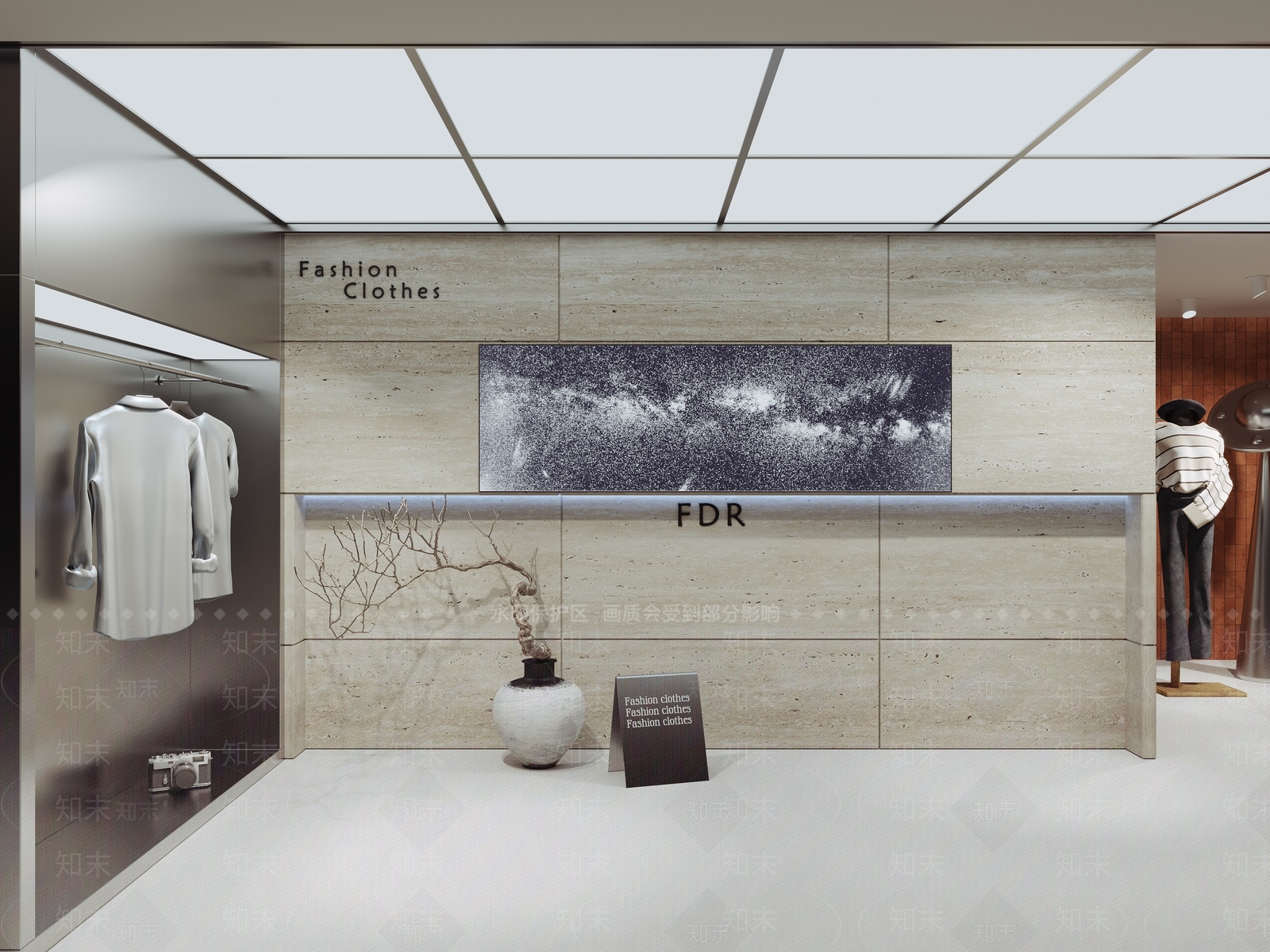 现代服装鞋店3D模型下载【ID:1145598930】