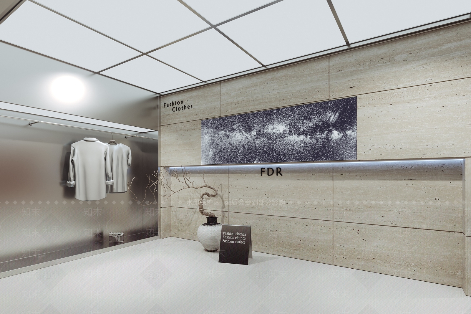 现代服装鞋店3D模型下载【ID:1145598930】