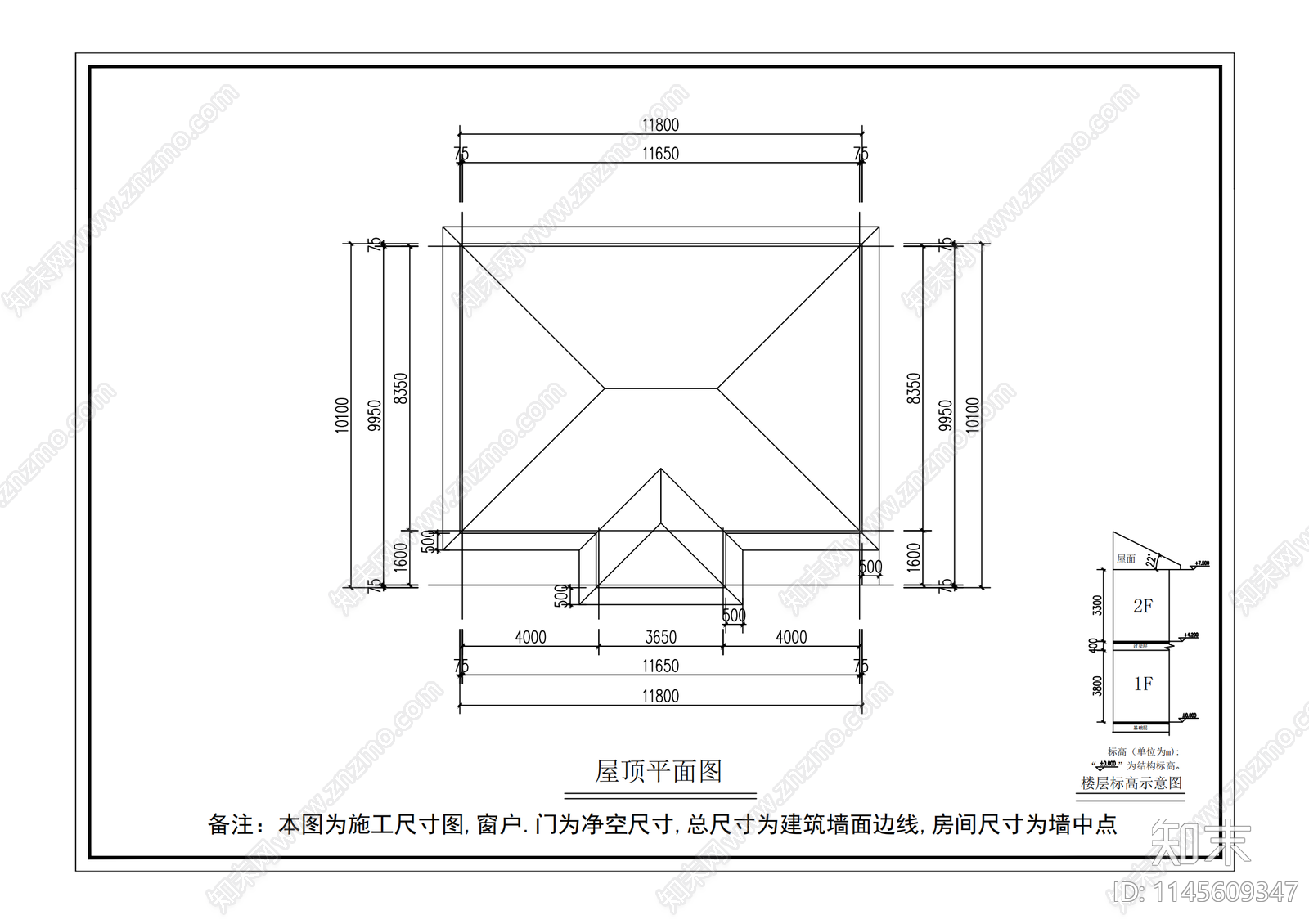 简欧别墅cad施工图下载【ID:1145609347】