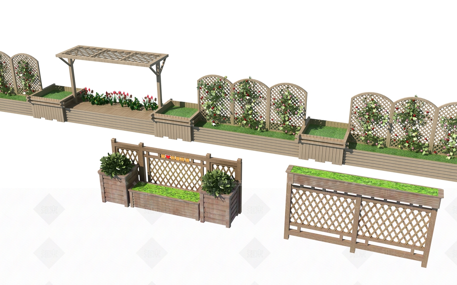 现代花箱3D模型下载【ID:1145618618】
