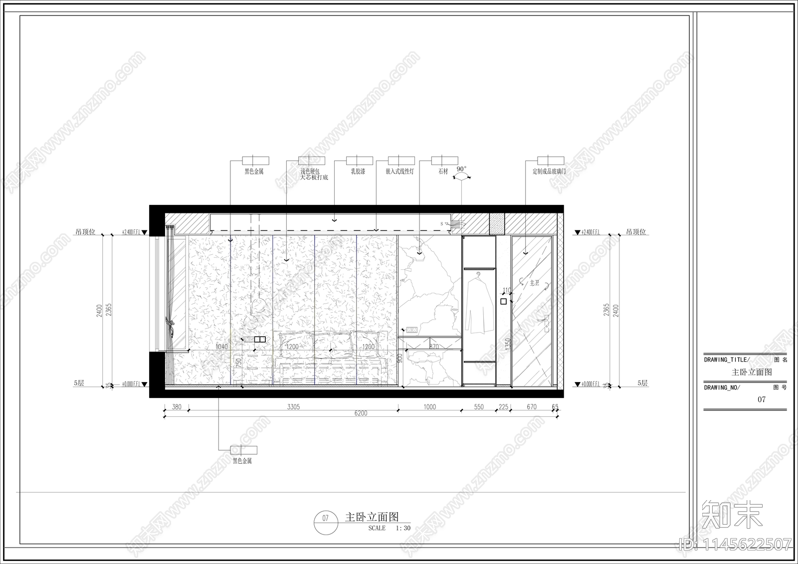 意式极简家装室内cad施工图下载【ID:1145622507】