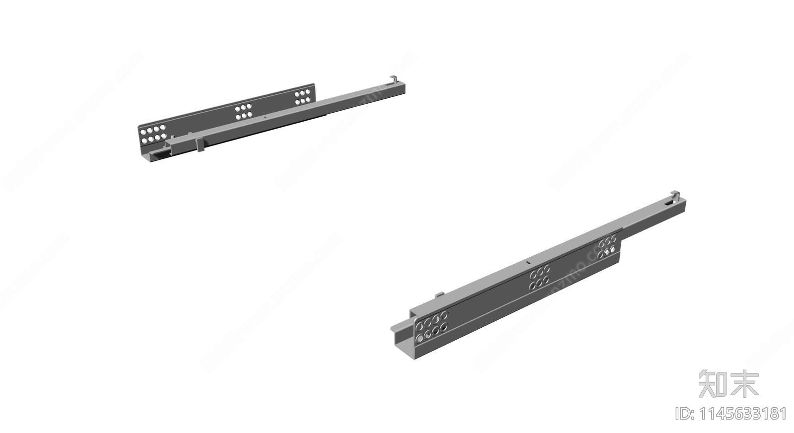 现代通用抽屉滑道SU模型下载【ID:1145633181】