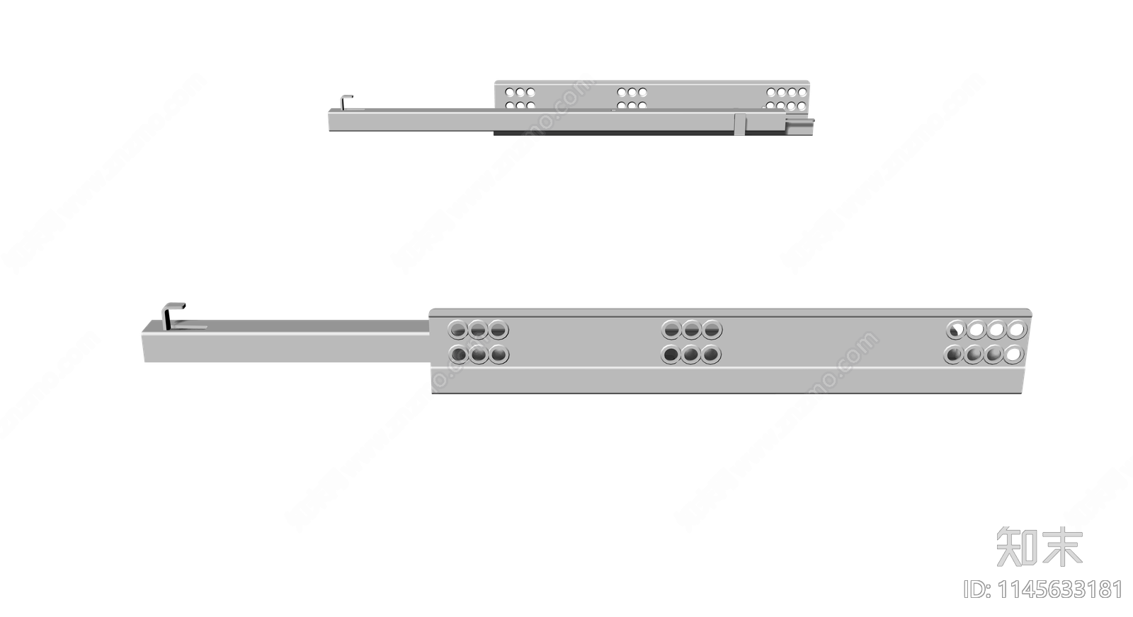 现代通用抽屉滑道SU模型下载【ID:1145633181】