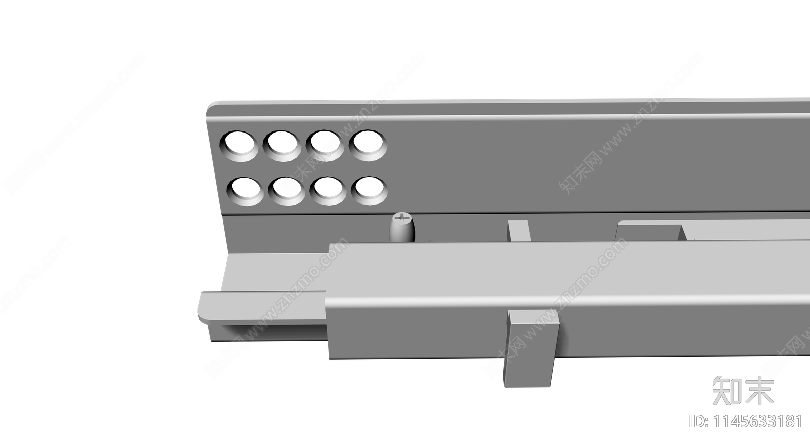 现代通用抽屉滑道SU模型下载【ID:1145633181】