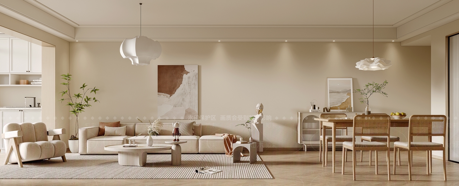 侘寂客餐厅3D模型下载【ID:1145631980】