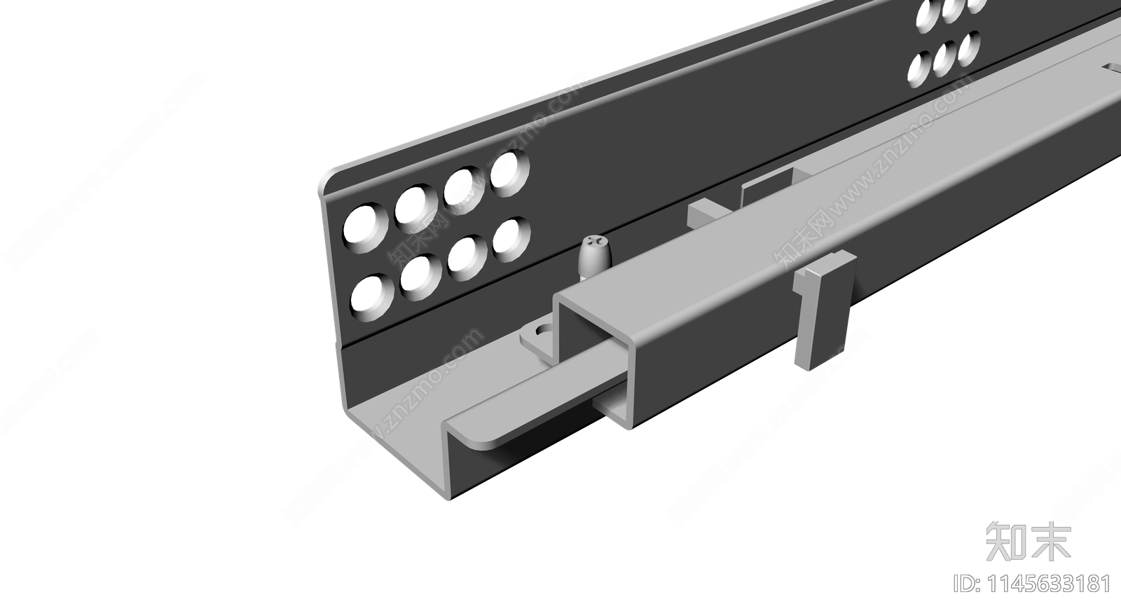 现代通用抽屉滑道SU模型下载【ID:1145633181】