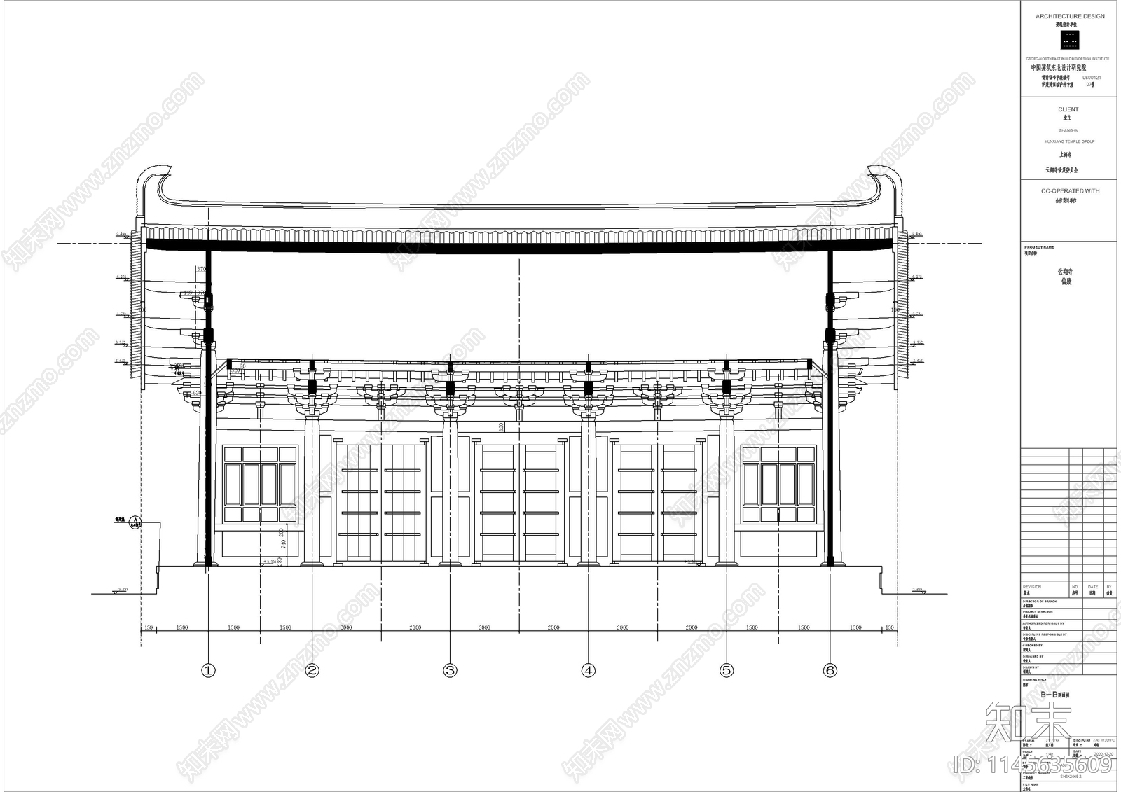 偏殿正阳殿古建筑详图cad施工图下载【ID:1145635609】