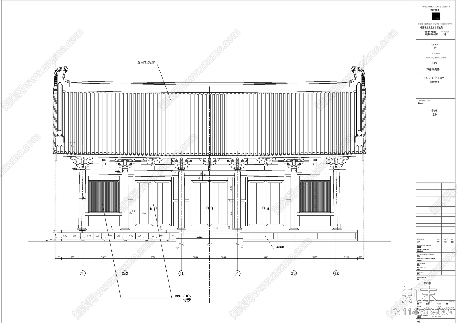 偏殿正阳殿古建筑详图cad施工图下载【ID:1145635609】