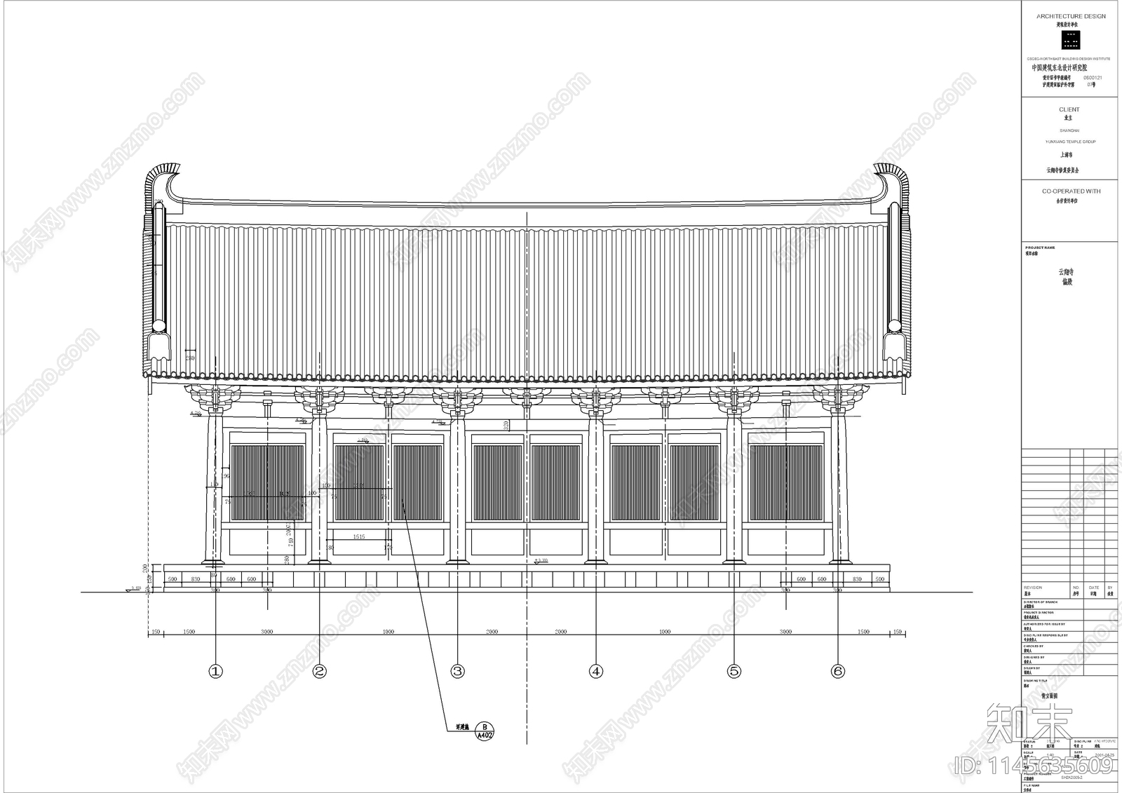 偏殿正阳殿古建筑详图cad施工图下载【ID:1145635609】